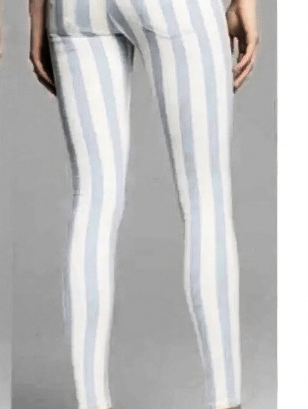 Hudson Jeans 29 x 30 Krista White/Blue Striped EuC Stretchy FUN